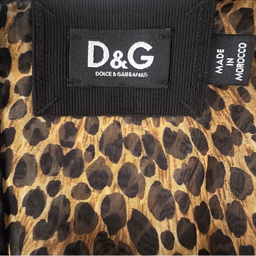 Dolce & Gabbana Silk Animal Print Top - Picture 7 of 12